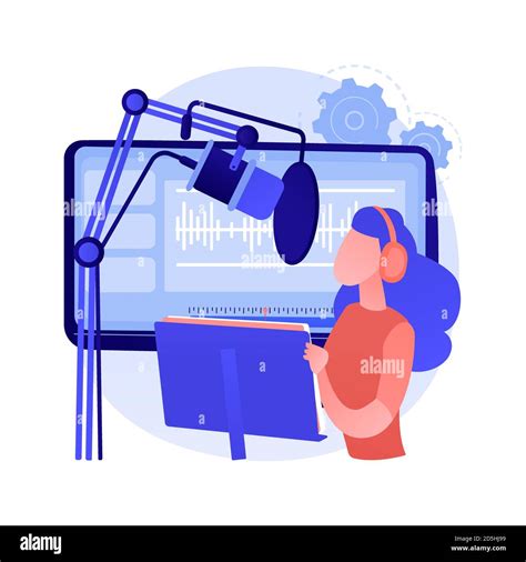 Voice Over Services Abstract Concept Vector Illustration Stock Vector