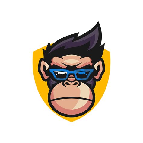 Cool Monkey Mascot Vector Logo Design 12682184 Vector Art at Vecteezy