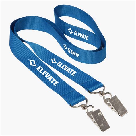 Plan Ahead & Save 3/4 Double-End Polyester Lanyard w/Double Swivel Bulldog Clip, LY-17006SDDS
