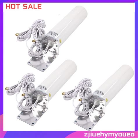 3X WiFi Antenna 4G LTE Antena SMA 12DBi Omni Antenne Male 5M Dual Cable