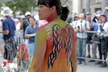 Th Annual Naked Bodypainting Day New York Usa Jul