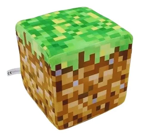 Minecraft Bloque De Tierra De Peluche Cesped Pasto Cuotas Sin Interés