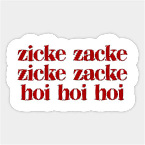 Zicke Zacke Hoi Hoi Hoi Oktoberfest Sticker TeePublic