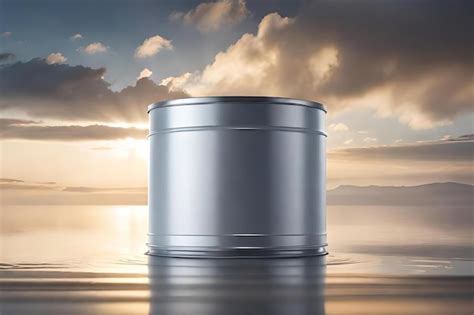 Premium Photo Metal Tin Can Product Template