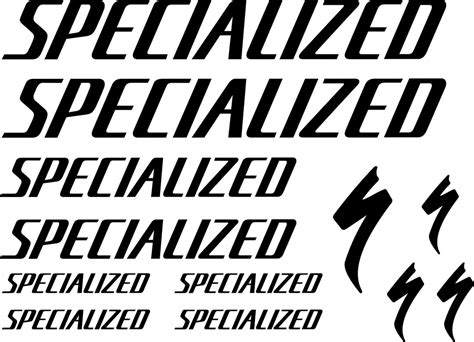 Specialized Stickers Decals Vinyl Frame Bicycle Mtb Road Bike Black ...