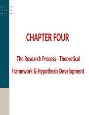 Chapter 4 The Research Process Theoretical Framework Hypothesis