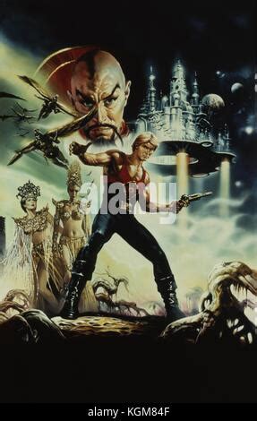 Flash Gordon Film Poster Sam J Jones Max Von Sydow Stock