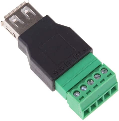 Adaptador Usb Hembra A Clemas Borne Terminal Conector 5 Pin