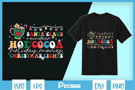 Santa Claus Reindeer Hot Cocoa SVG Graphic By Pecgine Creative Fabrica
