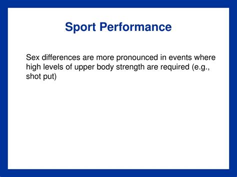 Ppt Sex Differences In Sport And Exercise Powerpoint Presentation