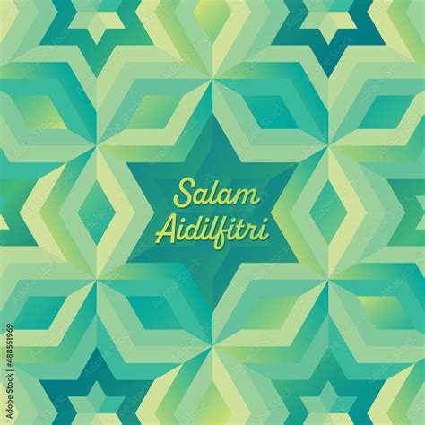 Islamic pattern with contemporary treatment for Hari Raya Aidilfitri