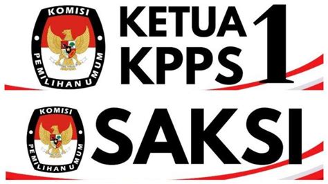 Download Template Tulisan Kpps 1 7pengawas Tps Saksi Tinggal Cetak