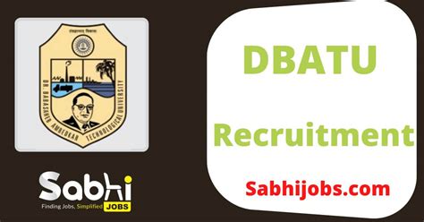 Dbatu Jobs Notification Walk In For Teaching And Non Teaching