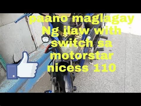 Paano Mag Install Ng Ilaw With Switch Sa Motorstar Nicess 110 YouTube