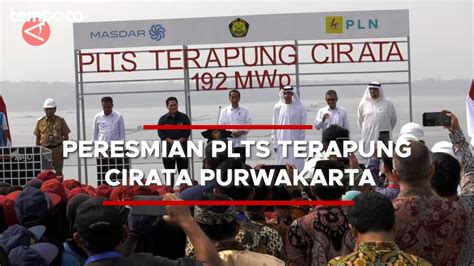 Pesan Jokowi Saat Peresmian PLTS Terapung Cirata Purwakarta YouTube