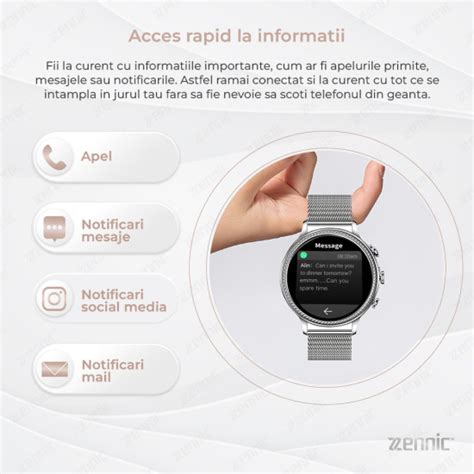 Ceas Smartwatch Si Bratara Fitness In Zennic Infinity