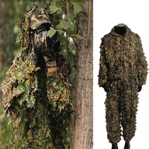 Ropa De Caza D Trajes Ghillie De Hoja De Arce Pajarera De Tiro Ropa