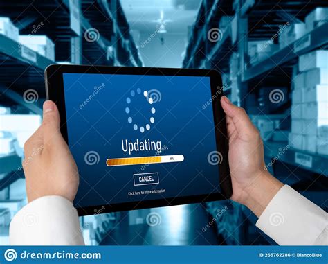 Software Update On Computer For Modish Version Of Device Software Stock