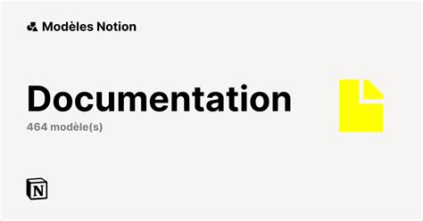 Meilleurs modèles Notion Documentation Marketplace Notion