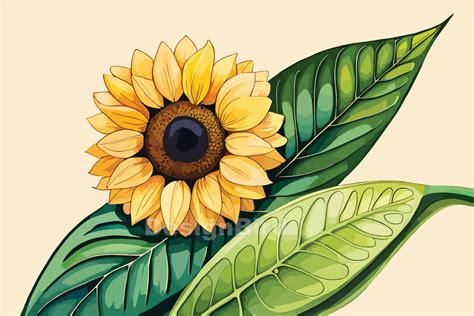 Sunflower Watercolor Art Illustration Graphic by Designbird · Creative ...