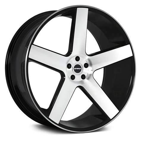 Strada® Perfetto Wheels Gloss Black With Machined Face Rims