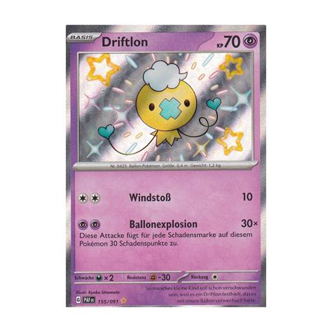 Driftlon 155 091 Shiny Paldeas Schicksale Pokemon Karte Kaufen