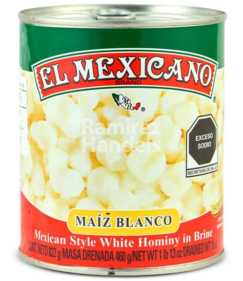 Mais für Pozole El Mexicano 822 g MHD 10 MAI 2025 Mexhaus