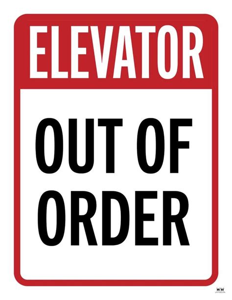 Choose From Unique Printable Out Of Order Signs For A Wide Variety