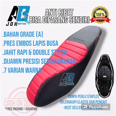 Jual KULIT JOK MODEL CAFERACER BAHAN SUPER TEBAL COVER JOK MOTOR SARUNG