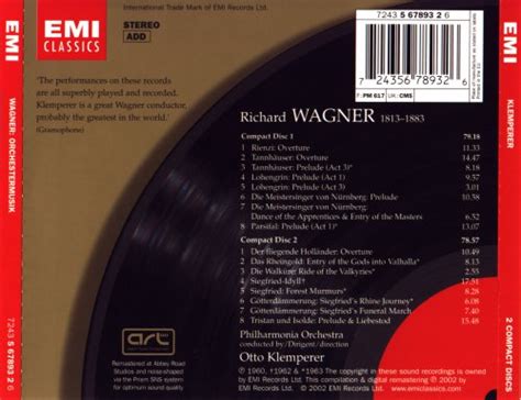 Otto Klemperer Wagner Orchestral Music