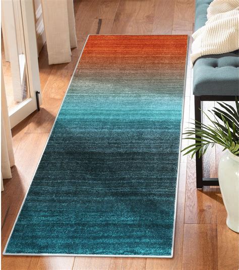 Amazon Lahome Modern Ombre Washable Runner Rug X Rug Runners