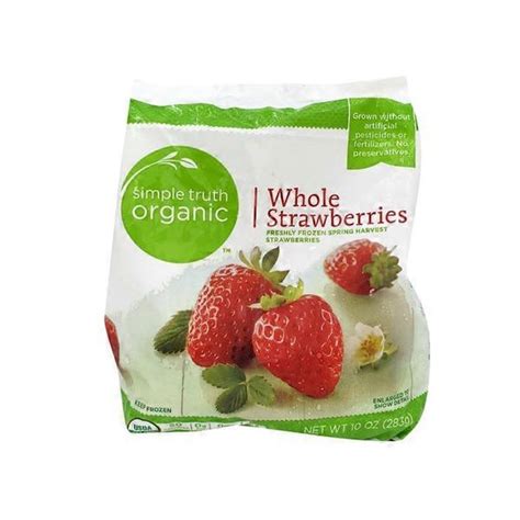 Simple Truth Organic Freshly Frozen Whole Strawberries Oz Instacart