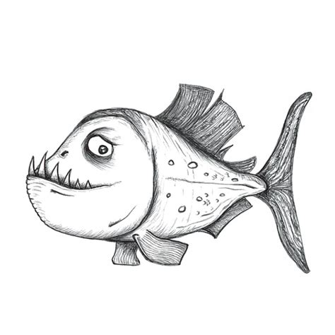 Piranha Drawing