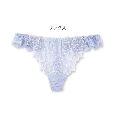 フランデランジェリー fran de lingerie Swaying Flower スウェイングフラワー コーディネートTバック タンガ 返品不可商品 パープル ファッション通販