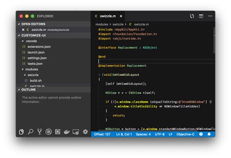 Customize Ui 拡張機能を使ったお気楽 Vscode Ui Tweak Macos での設定例の紹介 Macosx Qiita