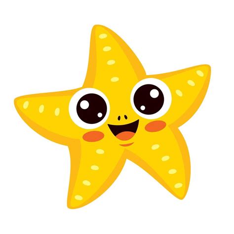 Cartoon Drawing Of A Starfish 13539447 Vector Art At Vecteezy