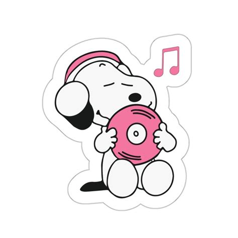 Snoopy Music Kiss Cut Stickers Cool Stickers Music Stickers