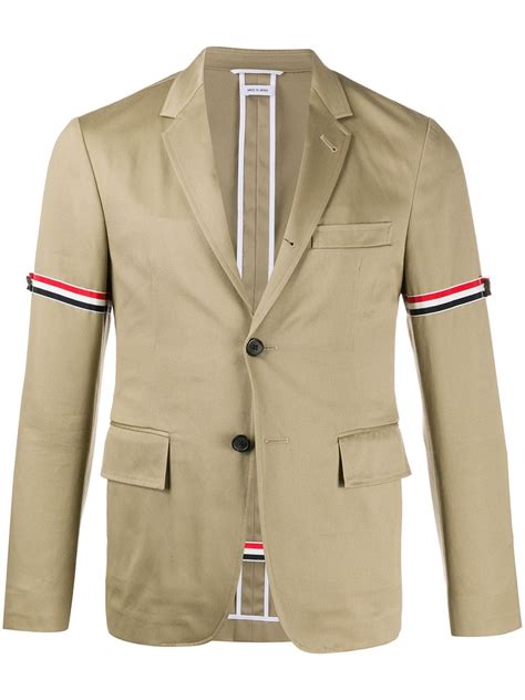 Thom Browne Unconstructed Grosgrain Armband Sport Coat Farfetch