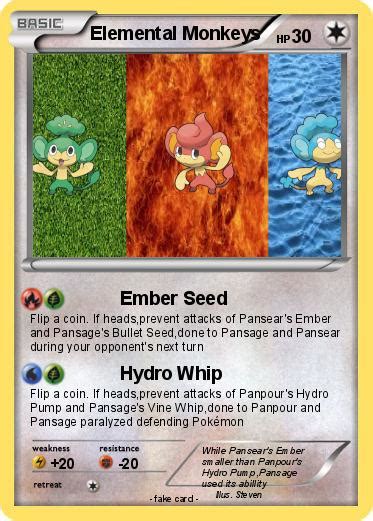 Pokémon Elemental Monkeys 1 1 Ember Seed My Pokemon Card