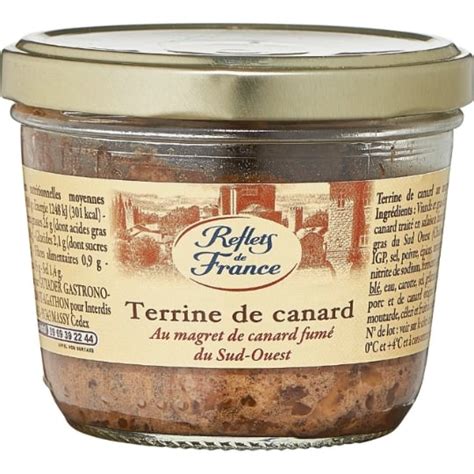 Terrine de canard au magret REFLETS DE FRANCE le pot de 150g à Prix