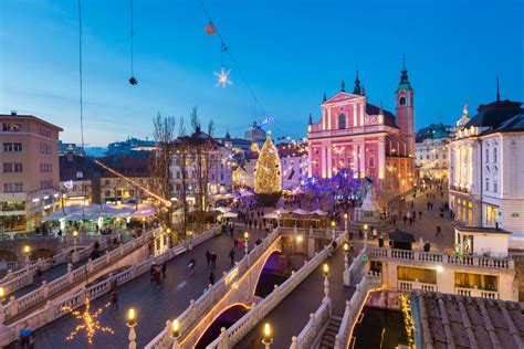 Christmas Market In Ljubljana Slovenia Bernina Christmas