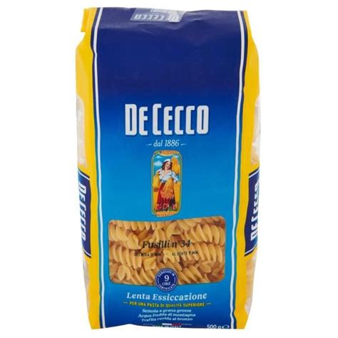 Fusilli N 34 DE CECCO 500gr Italy Food Shop