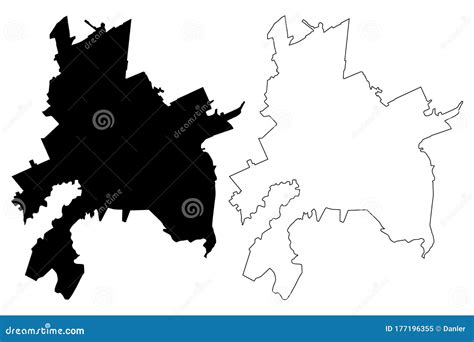 Brasov City Republic of Romania Map Vector Illustration, Scribble ...