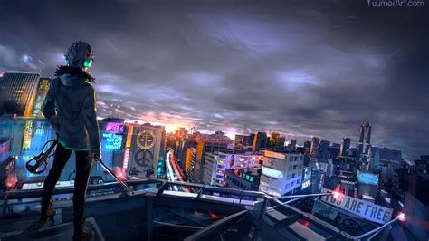 1366x768 Cyberpunk Cityscape 1366x768 Resolution HD 4k Wallpapers ...