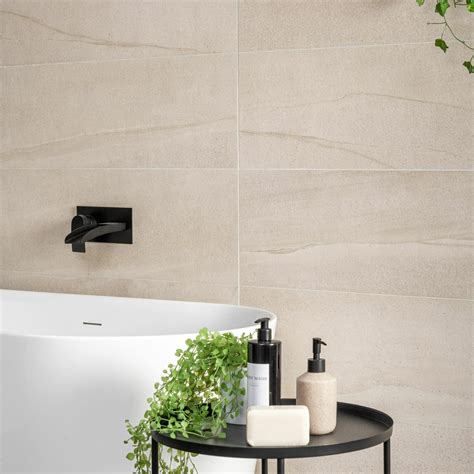 Burlington Stone Effect Cream Matt Ceramic Wall Tile Tile Mountain