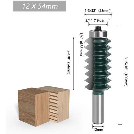 1pc 12mm Tige Joint Colle Fraise panneau Surélevé V joint De Routeur