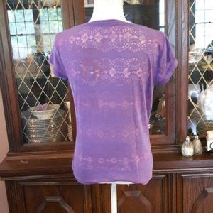 Aeropostale Tops Size L Aropostale Sheer Purple Shirt Poshmark