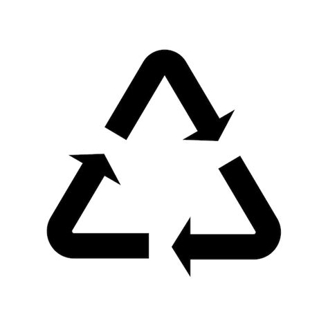 Recycler Le Symbole Du Triangle De Flèche Noir Sur Fond Blanc Vector