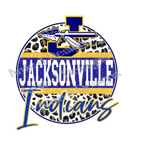 Jacksonville Indians Mascot Version Glitter Texas PNG - Etsy