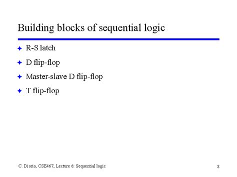 Building Blocks Of Sequential Logic